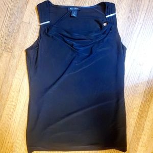 $5 WHBM black drape neck sleeveless blouse Cami tank